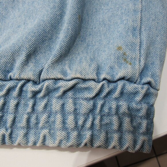 Vintage 90s Rare Kenwood Speed of Sound Tour Denim Varsity Bomber Jacket Lg - Picture 14 of 14